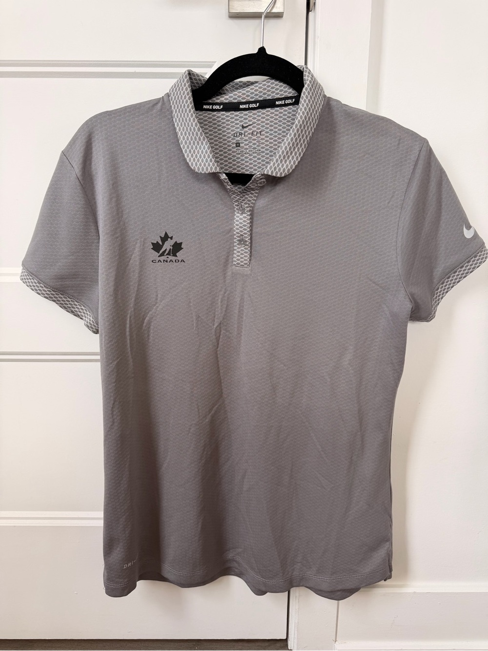 Nike Dri-FIT Grey Hockey Canada Polo Shirt - womens
